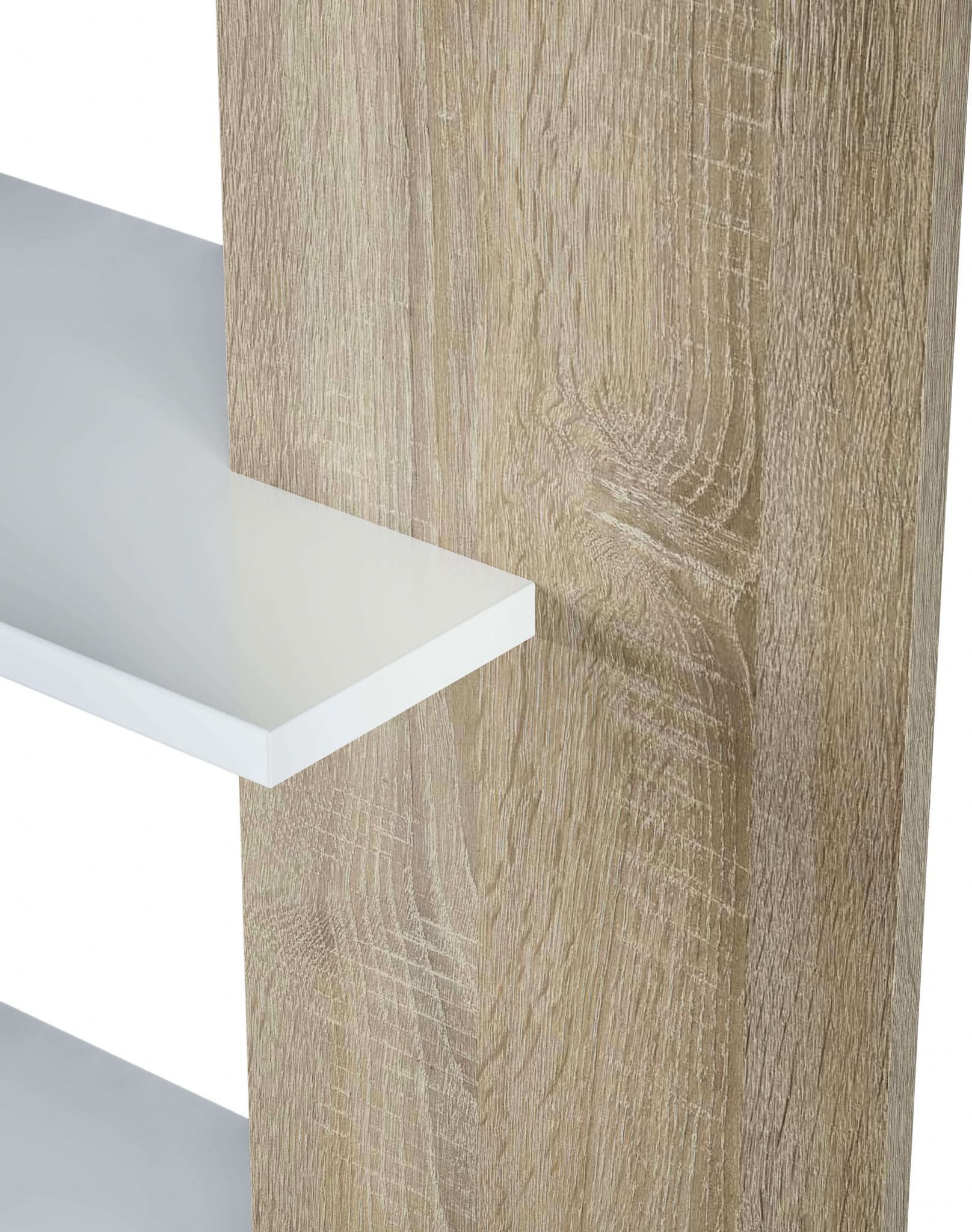 Luxira White & Oak Effect Bookcase